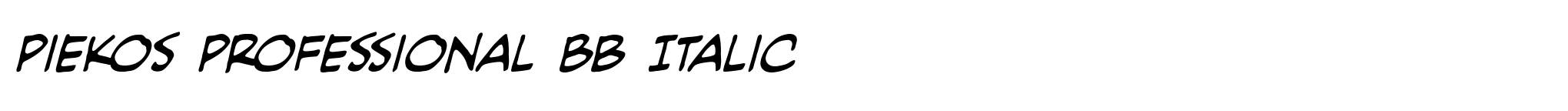 Piekos Professional BB Italic image